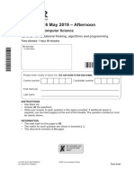 j276 - 02 May 2019 QP Ocr Gcse Computer Science