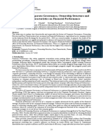 The Effect of Corporate Governance, Ownership Structure and Firms Characteristics On Financial Performance