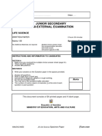 Life Science Specimen Material Grade 9