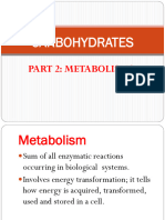 Carbohydrates Part 2 - Metabolisms