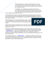 Example PHD Thesis in Marketing Management