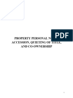 Property Personal Notes Accession, Quieting of Title, and Co-Ownership