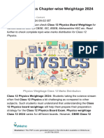 Class 12 Physics Chapter-Wise Weightage 2024: Anum Ansari