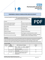 Peripheral Venous Cannulation Adults Policy