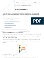 Meaning and Definitions of Group Dynamics - Importance