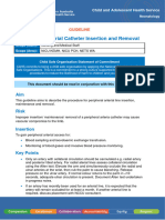 Peripheral Arterial Catheter Insertion and Removal