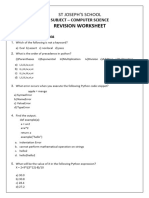 Revision Worksheet