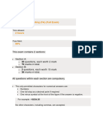 FA & FFA Mock Exam Questions Set 1