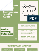 Curriculum Mapping and Curriculum Quality Audit 