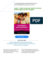 (PDF Download) Economic Development: What Everyone Needs To Know Second Edition Marcelo M. Giugale Fulll Chapter