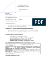 Civil Procedure 1 Syllabus Departmental 2024-2025 REVISED AS OF 23 JULY 2024