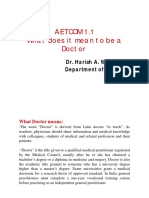 AETCOM 1.1 What Does Mean To Be Doctor