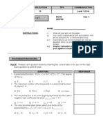 MHF4U - Polynomial Test