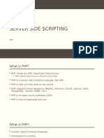 Server Side Scripting PHP