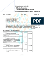 CA Foundation-Accounts-Test 11-Ch. 11 (1, 2 & 3) - Ans.