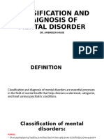 Classification and Daignosis of Mental Disorder