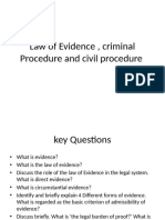 Law of Evidence and Crim Procedure 1