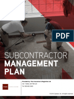 Subcontractor Management Plan Sample