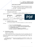 Chapter Four - Law of Sale of Goods