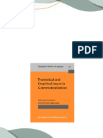 Theoretical and Empirical Issues in Grammaticalization 1st Edition Elena Seoane (Ed.) 2024 scribd download