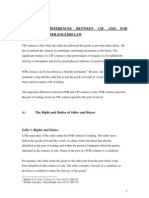 The Main Differences Between Cif and Fob Contracts Under English Law