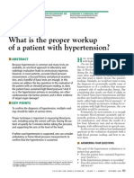 What Is The Proper Workup of A Patient With Hypertension?: Review