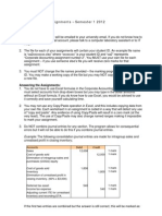 ACCG926 Excel Assignments