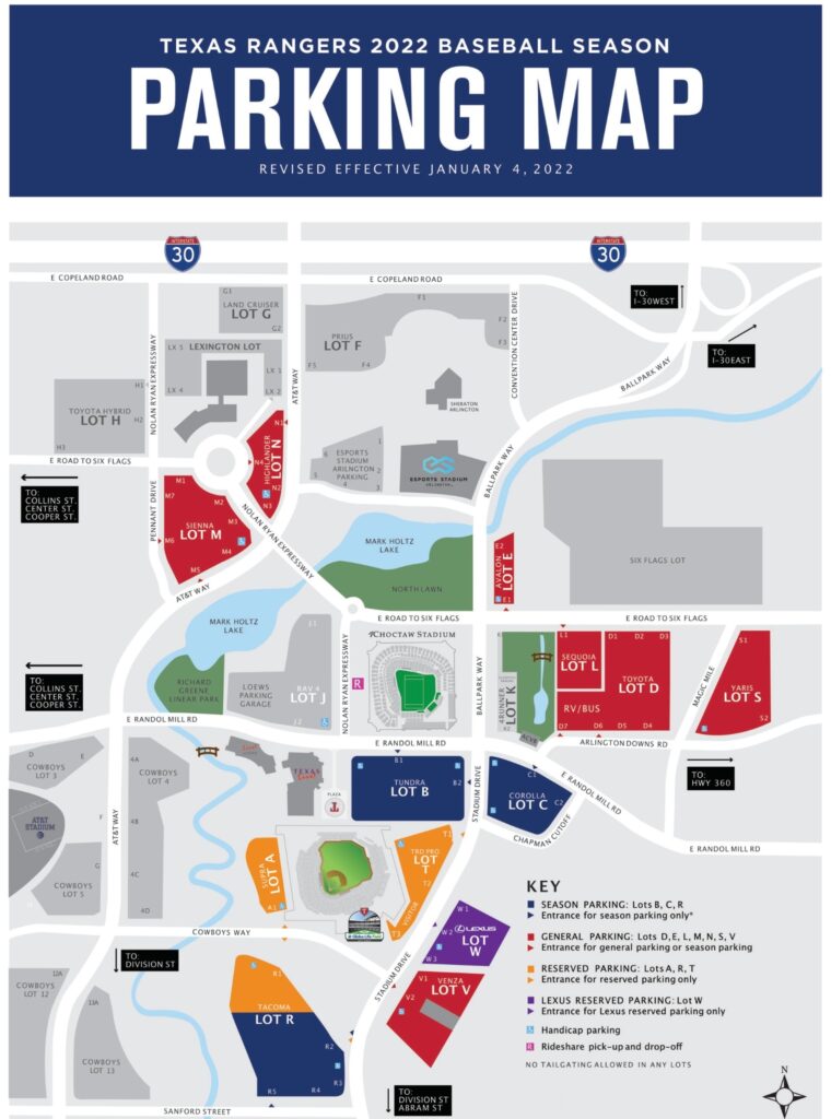 Globe Life Field Seating Chart, Parking Lot Map 2022, Ticket Prices