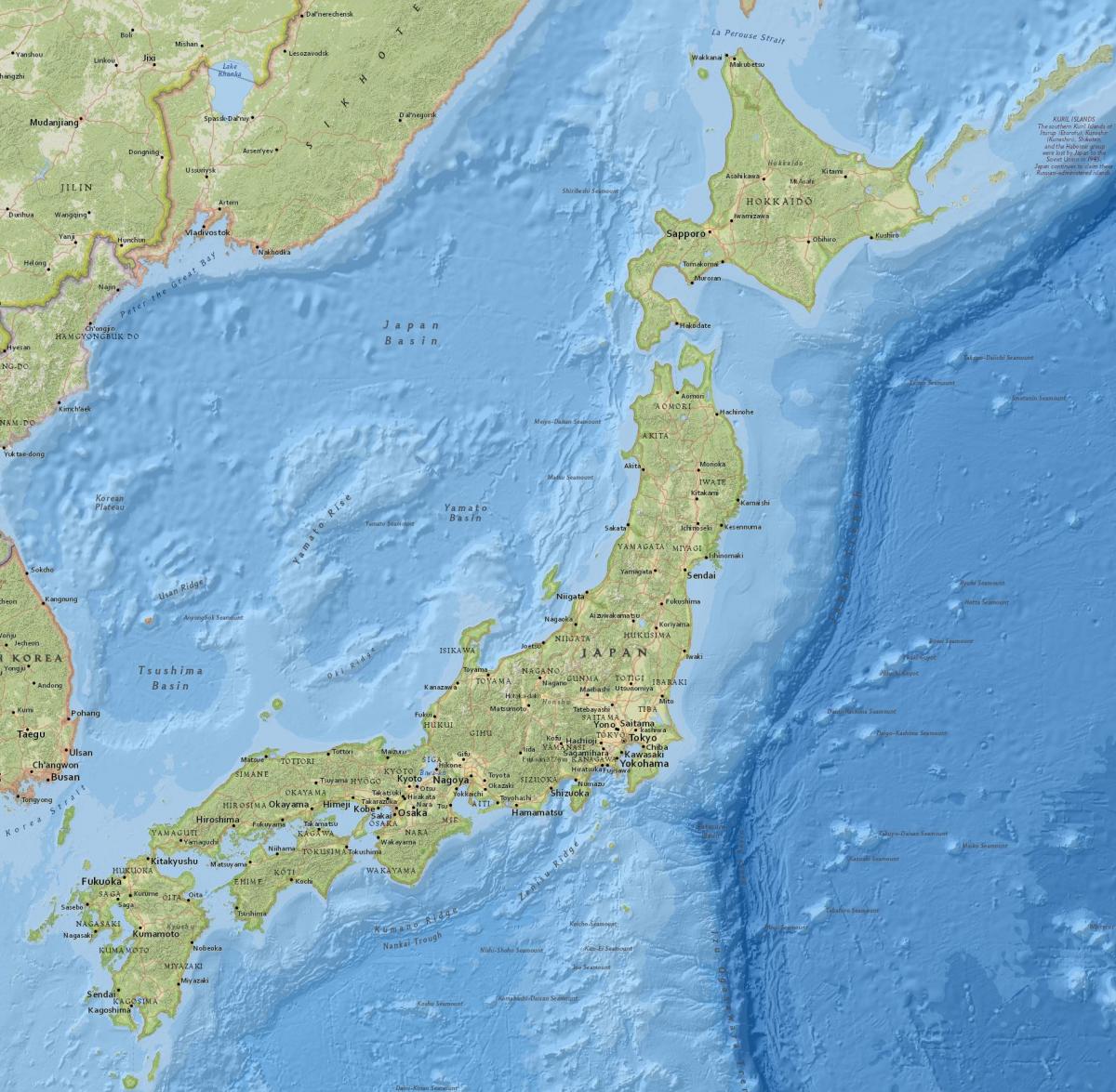 Physical And Political Map Of Japan - Map of world