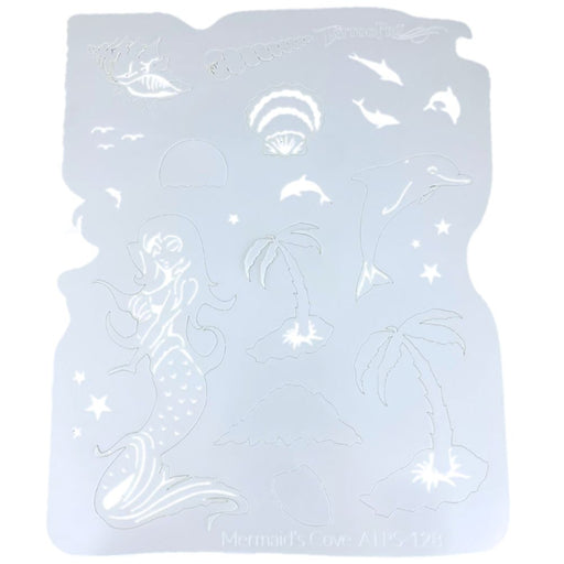 Tattoo Pro 128 - Body Painting Stencil - Mermaid's Cove