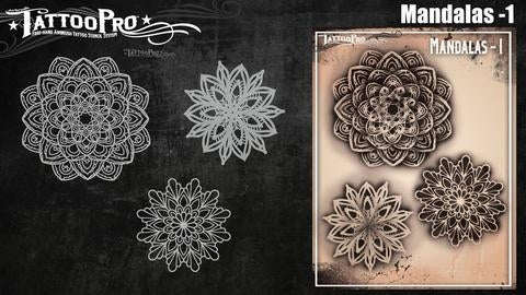 Tattoo Pro 175 - Body Painting Stencil - Mandalas 1