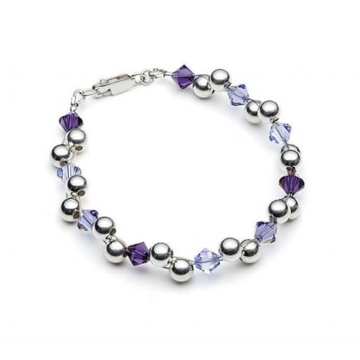 Handmade Sterling Silver & genuine Swarovski Crystal bracelet