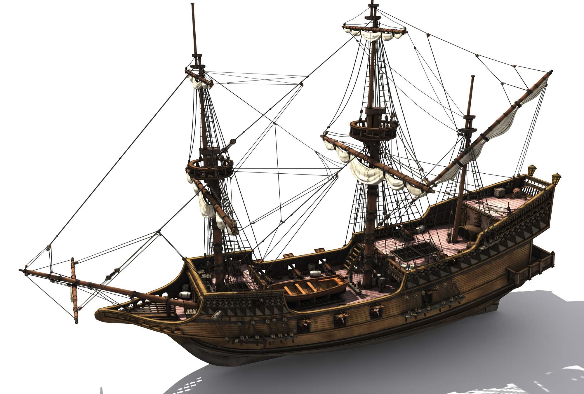 Pirate Ship 3D Model Free Download