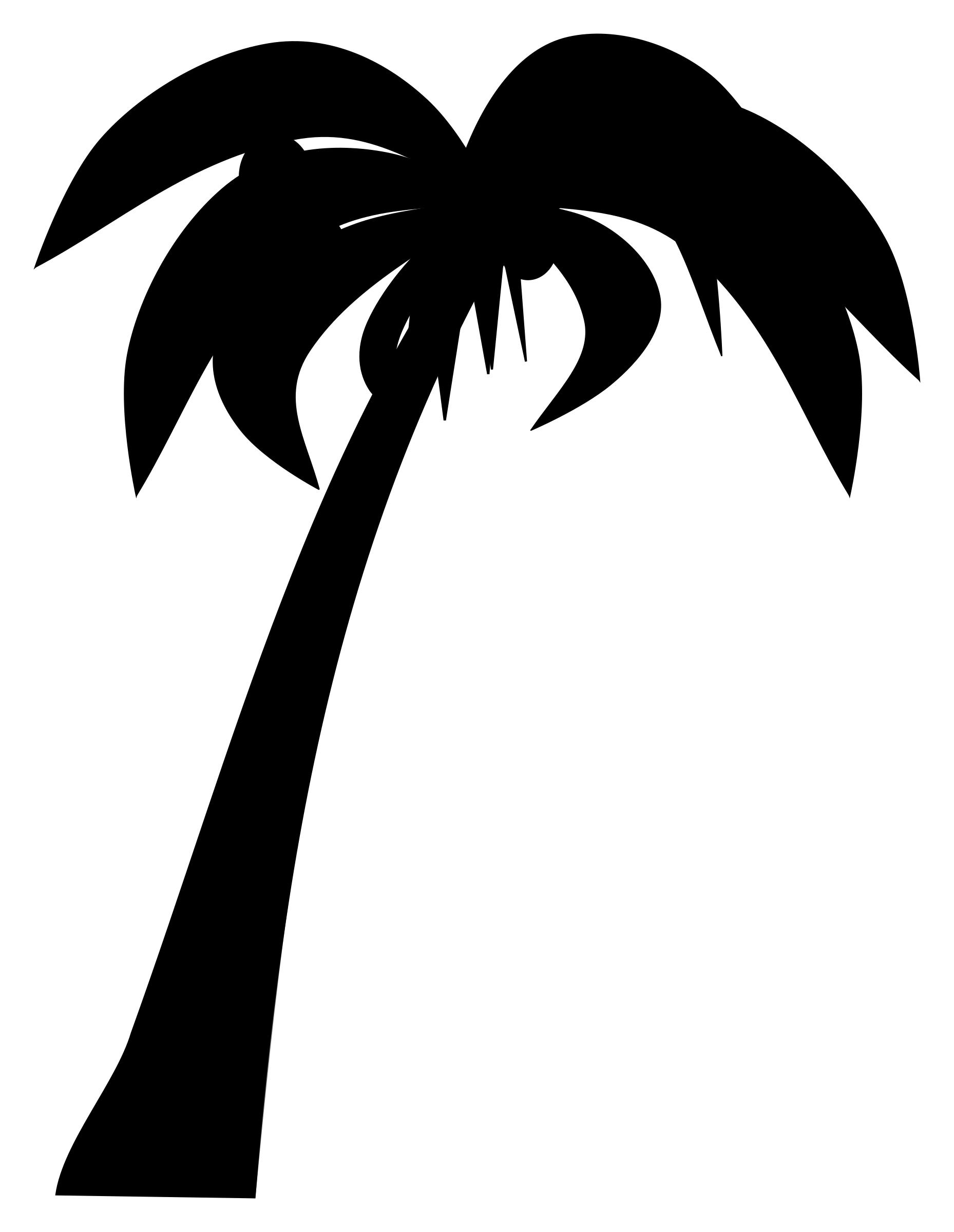 Palm or Coconut Tree Silhouette Icons PNG - Free PNG and Icons Downloads