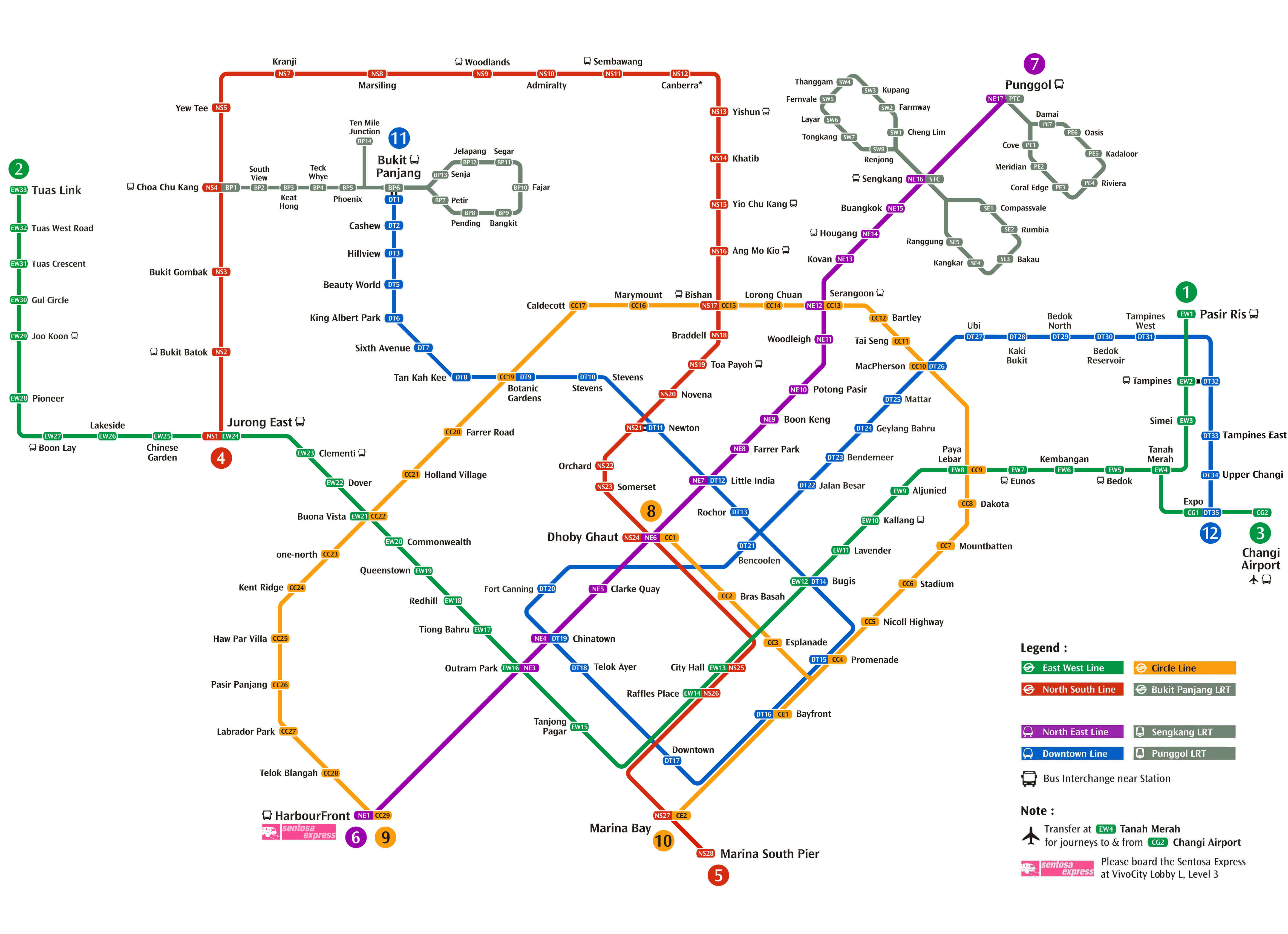 Singapore Mrt Train Network Map As Of January 2019 Land Transport Guru ...