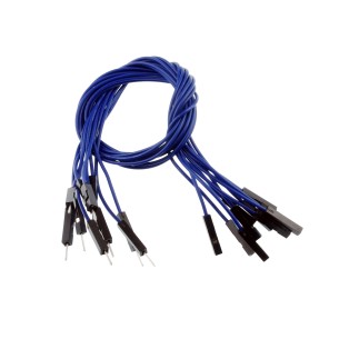 Connecting cables M-F blue 30 cm - 10 pcs