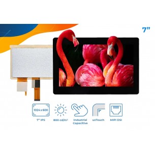 RVT70HSMNWC00 - wyświetlacz LCD IPS 7" 1024x600 z panelem dotykowym (MIPI DSI)