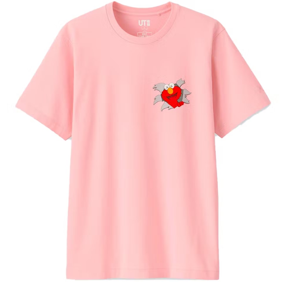 KAWS x Uniqlo x Sesame Street Elmo Tee Pink – Kaws-Shop