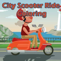 City Scooter Ride Coloring mobile