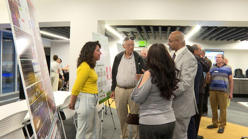 Daniela Quesada, an architect with the City of El Paso listens and responds to community concerns. [Credit: KFOX14]{p}{/p}