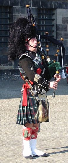 Bagpipe performer