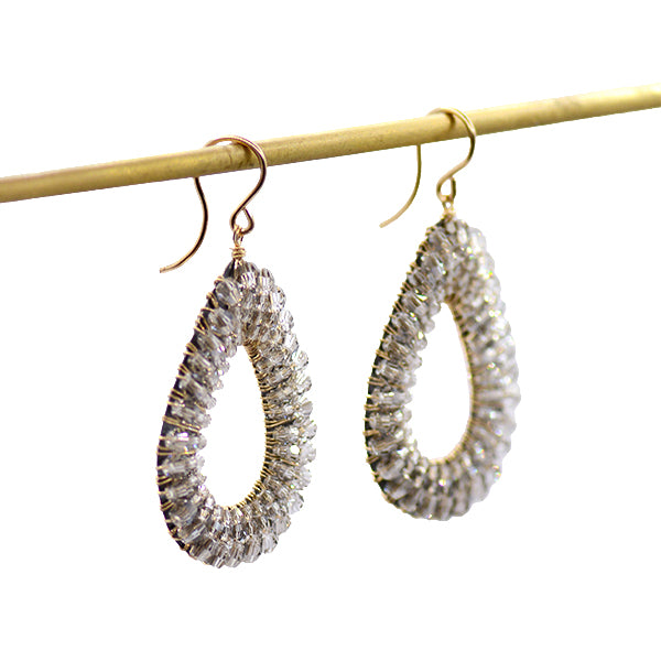 Open Crystal Drop Earrings