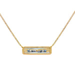 Green & Gold Bar Pendant Necklace