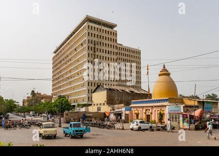 Karachi NBP Custom House Branch Picturesque Breathtaking View of the Building on a Cloudy Day Stock Photo