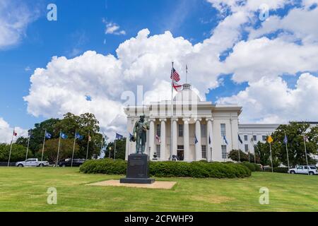 Montgomery, AL / USA - August 27, 2020: Alabama State Capitol Stock Photo