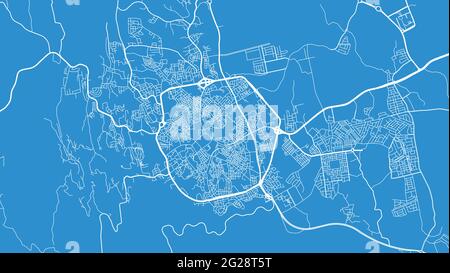 Urban vector city map of Abha, Saudi Arabia, Middle East Stock Vector