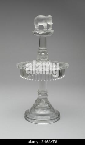 Jumbo/Elephant pattern spoon rack, 1883/5. Attributed to Canton Glass Company, Ohio. Stock Photo