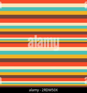 Retro Groovy Horizontal Stripes Background Stock Vector