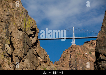 Colorado, Canon City, Royal Gorge Railroad. Views from the train, Royal Gorge Bridge, world's highest suspension bridge. Stock Photo