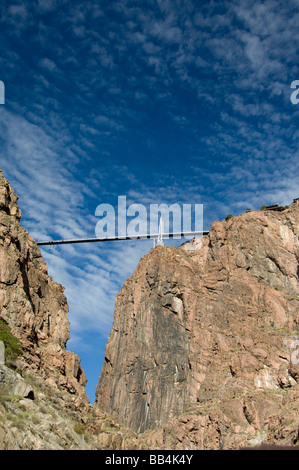 Colorado, Canon City, Royal Gorge Railroad. Views from the train, Royal Gorge Bridge, world's highest suspension bridge. Stock Photo